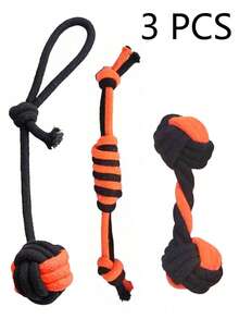 3/4/7 Piece Halloween, Halloween Toys, Dog Rope Chew Toy Set, Rope Chew Toys, Puppy Interactive, Puppy Teething, Cleaning, Puppy Training Teeth, Machine Washable, Ultra Durable, Great For Agility Training, Pulling - Multicolor - View 12
