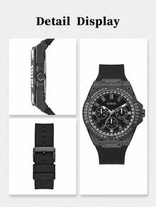 GUESS Commute & Work Essential: Stainless Steel Daily Elegant Watch GW0208G5 - Black - View 6