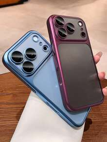 極簡新色啞光電鍍相機保護殼，相容 iPhone 18 Pro Max 18 Pro 17 Pro Max 17 Pro，半透明背蓋 - 淺藍色 - 查看 4
