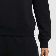 Nike Club SS25 Team Series Embroidered Logo Casual Soft Crewneck Black Pullover Sweatshirt Women's - Black - View 4