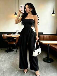 Women Jumpsuits - Black - View 4
