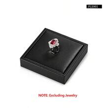 Oirlv Black High-End PU Leather Jewelry Display Props Ring, Earring, And Ear Stud Display Counter Jewelry Display Tray - Black - View 9