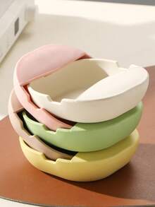 PP Thickened Polypropylene Material Macaron Color Minimalist Solid Color Countertop Oil Stain Isolation Stackable Space-Saving Design Suitable For Housewives And Kitchen Enthusiasts Multi-Functional Soup Spoon Rack Pot Spatula Holder Compact Doesn't Take Up Counter Space Holds Spatulas Spoons Chopsticks Kitchen Cooking Gadget Stable And Durable Random Color - Color: Random - View 11