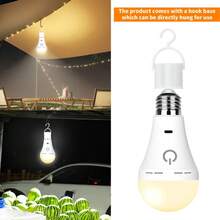 1/2pcs Smart Remote Control LED Bulb, Large Capacity Battery, Ultra Long Battery Life, With Remote Control, Rechargeable LED Bulb, Detachable, Ambient Light, Table Lamp, Wall Lamp, Ice Hockey Light, Emergency Light, 3 Color Lights, USB Charging LED Bulb With Hook - Portable High Brightness, Suitable For Bedroom, Living Room, Compatible With Remote Control, Suitable For Various Lamps, Outdoor, Camping, Multiple Colors And White Adjustable - Various - View 4