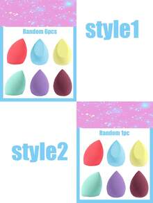 Disney 6pcs Colorful Makeup Sponge Set, Ultra Soft Multi-Shape Facial Makeup Tools, Suitable For Foundation, Cream And Powder, Portable Transparent Storage Box Set, Ideal For Daily Facial Care - Multicolor - View 4