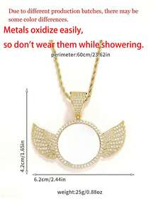 Customized Round Photo Pendant Hip Hop Jewelry Alloy Metal Personalized Commemorative Souvenir Gift - Multicolor - View 7