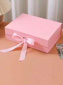 Foldable Thickened Cardboard Gift Box, Suitable For Gift Packaging, Rectangular, Magnetic Lid, With Ribbon, Can Be Used As A Best Man Proposal Box, Wedding, Christmas, Halloween, Birthday Gift Packaging, School Supplies, Back-To-School Supplies, Etc. - A - View 11