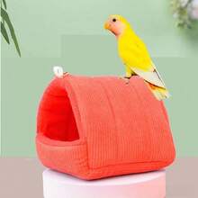 New Corduroy Plushie Parrot Nest Hanging Tent Design Cotton Bird Hut Multi-Size Soft Hamster Hammock Small Pets Use - A - View 10