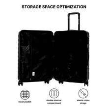 W WINGS Travel Luggage Set 4 Pcs | Vanity Case, Cabin, Medium And Large Suitcases With Spinner Wheels And Telescopic Handle - Black - View 2