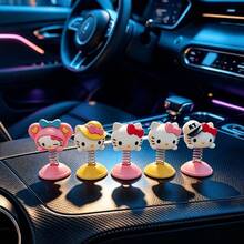 Hasbro 1PC Sanrio Hello Kitty Car Dashboard Bobblehead, Cute Suction Cup Spring Doll, Dual-Use Car And Desktop Decor Gift, Non-Slip Car Accessory Suitable For Men And Women, Fun Gift For Friends And Yourself - One Size - View 1