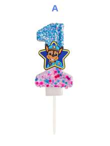 Paw Patrol 1pc Cartoon Animal Puppy Double Color Digital Candle, Commemorative Decoration For Friends' Gathering And Birthday, Scene Decoration Setup, Home Decoration, Room Decoration, Wedding, Kitchen, Squishies - View 3