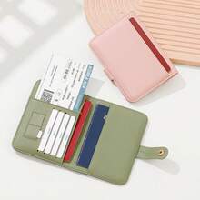 RFID Blocking Passport Holder PU Travel Document Wallet With Detachable Lanyard Multi Slots Holds 2 Passports Cards SIM Cards & Boarding Ticket - Multicolor - View 7
