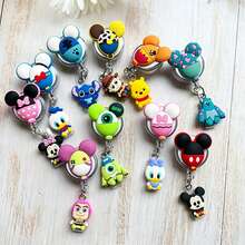 1/2/4/10入 Disney 可伸縮卡通識別證捲軸夾，可愛角色 ID 識別證套，適合護理師、教師與辦公室職員 - Y - 查看 3