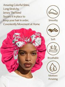 2pcs Women's Sleep Cap Set, Tie-Up Anti-Fouling Hair Cap, Comfortable Breathable Casual Hair Accessory, Suitable For Sleep And Daily Wear - 2pcs - View 9