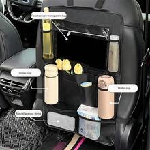 1pc Car Storage Hanging Bag, Car Seat Back Storage Pouch, Simple Portable Large Capacity Organizer, Black/Khaki/Rose Red Multiple Colors Available - A - View 7
