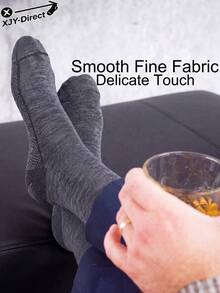 5 Pairs Men's Comfortable Breathable Business Mid-Calf Socks, New Style For All Seasons, Suitable For Daily Wear, Minimalist Formal Socks For Daily Outings And Gifts - Multicolor - View 5