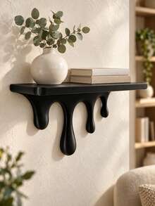 Creative Dripping Floating Wall Shelf, Melting Design Wall-Mounted Display Rack, Suitable For Figurines, Collectibles, Plants, Books And Small Decor, Space-Saving Modern Room Decoration, Suitable For Living Room, Bedroom, Entryway And Dorm, Back To School Season - Multicolor - View 6