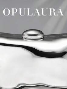 OpulAura 1件裝 銀色歐美風女款壓克力晚宴手拿包，不對稱方盒設計搭配拼色扣環，適合派對、宴會/婚禮、情人節場合 - 銀色 - 查看 5