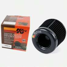 Black K&N 3inch 76mm Super Power Air Filter High Flow Performance Intake Cleaner - A - View 1