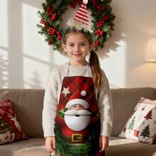 5 Packs Kids Apron With Cute Christmas Pattern Design For Girls Boys, Children Art Painting Aprons Kitchen Classroom Cooking Baking , DIY Party - Multicolor - View 7