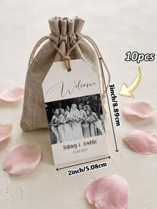 1/10/20/40/60/90/120Pcs Personalized Custom Photo Gift Tags, Custom Text Hang Tags,Custom Wedding Favor Tags,Personalized Thank You Tags,Gift Tags For Wedding, Bridal Shower, Birthday Party Favors,Custom Name & Date Thank You Tags Party Decor Favors - Multi-color 1 - View 19
