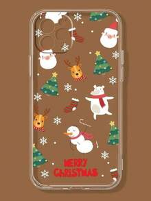 1pc Cute Merry Christmas Santa Reindeer Snowman Print Phone Case,Compatible With IPhone 18 Pro Max 17 Pro Max 16 Pro Max 15 Pro Max 14 Pro Max & 11/12/13/14/15/16/17/18 Pro/Plus - Multicolor - View 3