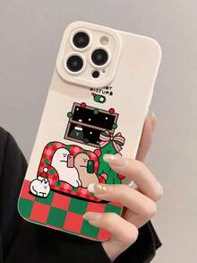 1pc Cozy Christmas Living Room Cat Cartoon Print Phone Case,Compatible With IPhone 18 Pro Max 17 Pro Max 16 Pro Max 15 Pro Max 14 Pro Max & 11/12/13/14/15/16/17/18 Pro/Plus - Multicolor - View 2