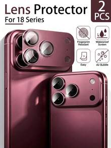 Mr. War Gorilla 1pc - Lens Protector, Burgundy Color, Compatible With IPhone 18 Pro Max/18 Pro Series, High-Definition Photography Without Image Quality Loss, Full Coverage Lens Fit, No Camera Obstruction, Personalized Design, Reduces Daily Bumps And Scratches, Phone Lens Accessory. - Burgundy - View 10
