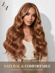 ARABELLA 1 Packs 10A Body Wave Honey Blonde Highlight Raw Brazilian Human Hair Bundles 100% Unprocessed Virgin Human Hair Weave Extensions Natural Looking Long Lasting - S4/27 - View 3