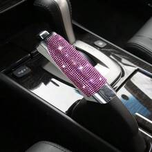 1 Set Car Handbrake Cover And Gear Shift Knob Cover, Rhinestone Crystal Decor Car Interior Accessories, Suitable For Women, Car Accessories (Note Size, Not Suitable For All Models) - Rhinestone Handbrake Cover - View 14