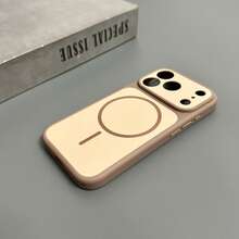 Casing Magnetik Warna Cerah Mewah Kompatibel Dengan iPhone 18 Pro Max 18 Pro, Dengan Pengisian Daya Nirkabel Magnetik dan Pelindung Layar, Casing Ponsel Kompatibel Dengan iPhone 16 Pro Max 17 Pro Max 16 Plus 17 12 11 15 14 13 - Emas Gurun - View 7