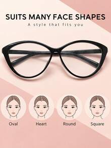 Cat Eye Frame Blue Light Blocking Glasses, Filters Screen Blue Light, Comes With Glasses Case, Suitable For Office And Study, Fashion Accessory Choice - Glasses [Cat-eye Frames] - View 9