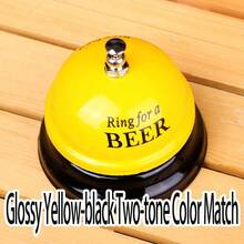 1pc Metal Hand-Press Service Bell, Funny Text Desktop Call Bell, Quirky Desktop Decor Bell Ornament, Suitable For Restaurant, Bar, Cafe, Hotel, Game, Party - Multicolor - View 13