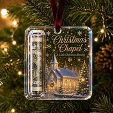 1pc 2D Flat Hanging Acrylic Storage Ornament - Suitable For Christmas Tree Decoration With Hooks, Bill And Cash Holder, Graduation Gift, Back To School Gift, Tree Decoration, Acrylic Hanging Plaque For Savings Display - Acrylic Pendant - View 10
