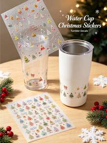 2pcs Colorful Fresh Christmas Tree Pattern Decorative Stickers With Tweezers, Self-Adhesive, Exquisite Atmosphere Stickers, Can Be Freely Assembled And Matched, Suitable For Holiday Gift Box Decoration, Shell, Phone, Laptop, Card, And Other Item Exterior Decoration - Colorful Christmas Tree - View 4