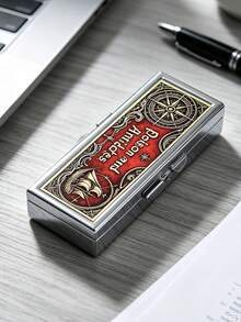 "Poisons And Antidotes" Printed Pill Box, Vintage European Style Pill Dispenser, Portable Pill Dispenser, Precise 1-2 Pill Dispenser, Convenient Medication Storage Box, Easy-To-Use Design, Plastic Material, Portable Travel Pill Box, Dispensing Box, Large Capacity Medication Box, Christmas Gift, Gift For Friends - Multicolor - View 9
