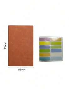 Leather Notebook Thick Memo Pad Business Diary Simple Notebook Work Meeting Planner Office Record Leather Memo Pad - Multicolor - View 9