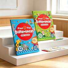 32-Page Children's Spot The Difference Activity Book (Basic & Advanced) | Logic Puzzles, Matching & Memory Games, Suitable For Children 3+ | Birthday, Easter And Children's Day Gift For Boys And Girls - Multicolor - View 3
