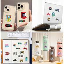 DAFENNI 50pcs Matte Video Game Controller Aesthetic Stickers - Colorful Gamer Decals For Plastic, Glass, Metal & Irregular Phone Cases, Laptops, Water Bottles, Scrapbooking & Journaling - Unique DIY Decorative Sticker Pack - Multicolor - View 3