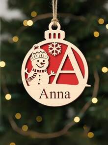 Personalized Christmas Decorations | Customized Name Wooden Ornaments | Pet Paw Print Christmas Decorations | Family Christmas Tree Decor Gifts - Multicolor - View 4