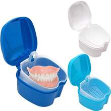 1pc Denture Care Cleaning Box, Denture Cleaning And Storage Container With Mesh, Denture Bath Box With Filter, Plastic Cleaning Box - Multicolor - View 7