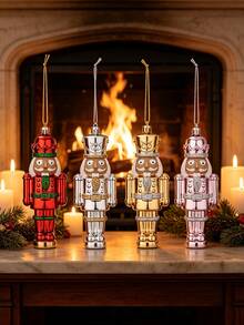 1pc Nutcracker Ornament DIY Christmas Indoor Window And Christmas Tree Hanging Decoration Suitable For Christmas Decor And Daily Display Creating Holiday Atmosphere European Style Holiday Fireplace Decoration Christmas Tree Party Tabletop Display Gift - Nutcracker - View 4
