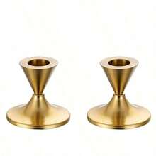 2/4/6/12/30pcs Cone Shaped Candle Holders, Gold/Black Candle Stands For Tabletop Center, Wedding Reception, Holiday Christmas Fireplace Or Home Decor - Multicolor - View 34