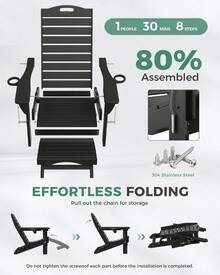 Adirondack Chairs - Black - View 2