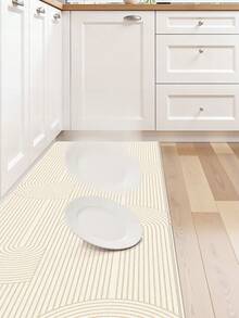 1 buah Karpet Panjang Berpola Geometris Warna Beige, Keset Dapur, Keset Pintu, Serbaguna untuk Kamar Mandi/Dapur/Luar Ruangan/Lorong/Kamar Tidur/Ruang Tamu, Dapat Dicuci dengan Mesin, Mudah Dibersihkan, Karpet Anti Selip, Dekorasi Rumah Musim Gugur untuk Kamar Tidur, Dekorasi Natal Musim Gugur/Musim Dingin - MultiWarna - View 9