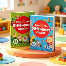 32-Page Children's Spot The Difference Activity Book (Basic & Advanced) | Logic Puzzles, Matching & Memory Games, Suitable For Children 3+ | Birthday, Easter And Children's Day Gift For Boys And Girls - Multicolor - View 5