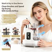 SOKANY Electric Makeup Brush Cleaner, Wash & Dry All-In-One, One-Touch Deep Cleaning/Stain Removal + Air Dry Fast Drying Ready To Use, No Damage To Bristles, USB Powered, Compact & Elegant, Great Gift For Girls - Handheld Scrubber - View 4