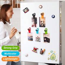 8pcs Magnetic Chip Clips, Multicolor Reusable Sealing Bag Clips, Food Storage, Sewing Fabric Clothing Photo Clips - Random Color - 8pcs - View 4