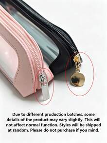 1/2Pcs Large Capacity Travel Zipper Makeup Bag, Multi-Functional Cosmetic Brush Storage Organizer, Portable Makeup Pouch, For Daily Use & Business Trips, Practical Beauty Gift For Women - Multicolor - View 10