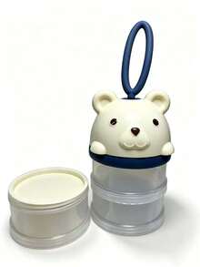 1pc Portable Multi-Layer Baby Formula Milk Powder Dispenser With Bear Design, Transparent, Detachable 3/4 Layers, Milk Powder Box - Multicolor - View 13